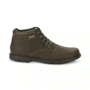 Rockport Men's Storm Surge Plain Toe Brown Boot in Men’s Size 12